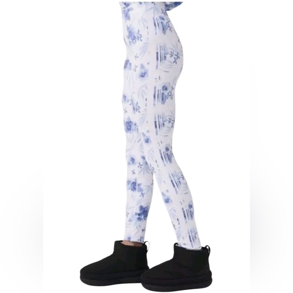 NWT LoveShackFancy Bogner Fire+Ice Blue Floral Base Layer Ski Leggings (AA) - Picture 2 of 16